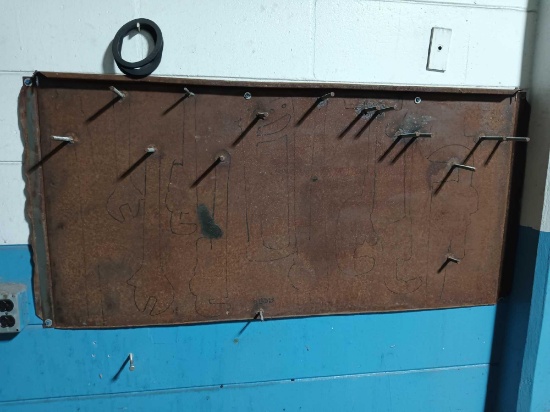 Large tool wall hanger and shelving