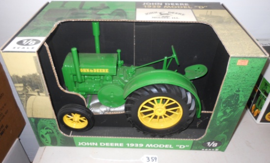 John Deere 1939 model D tractor 1/8 scale