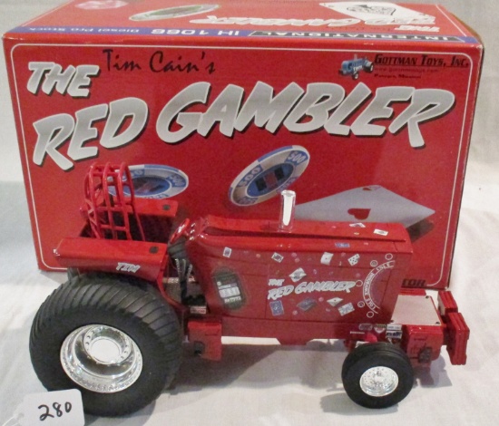 "the Red Gambler" pulling tractor