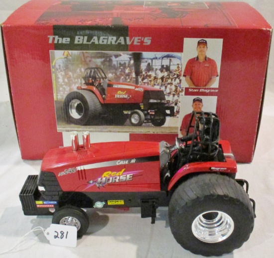 "Red Horse" pulling tractor