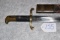 British Lancaster saber bayonet and scabbard