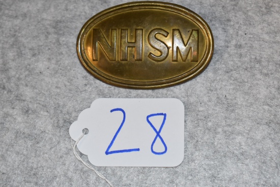 New Hampshire State Militia cartridge box plate
