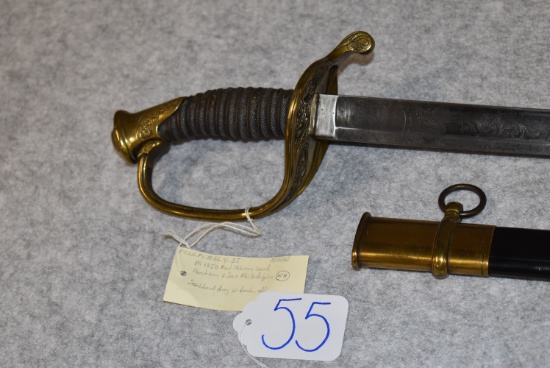 M1850 Foot Officer's sword and scabbard