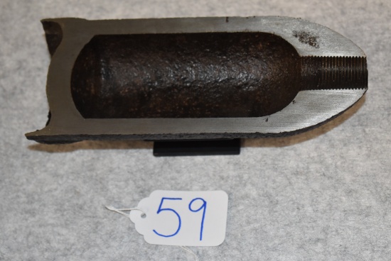 Confederate 10lb Parrott Shell that has been cut in half