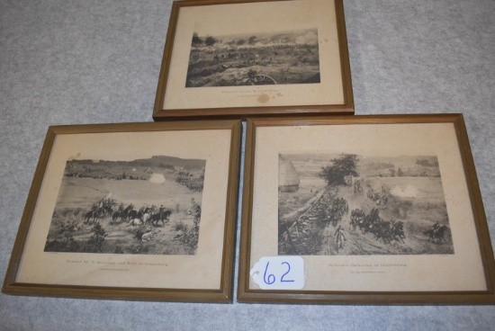 3 Gettysburg Photo-Collotypes