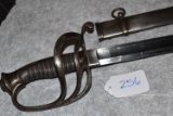 Non-regulation officer's sword and scabbard