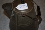Large tin coffee pot, likely for camp rather than field use