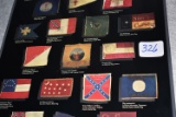 Framed poster of Confederate flags from the collection of the Museum of the Confederacy