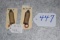 2 .50 Caliber Smith Carbine Cartridges