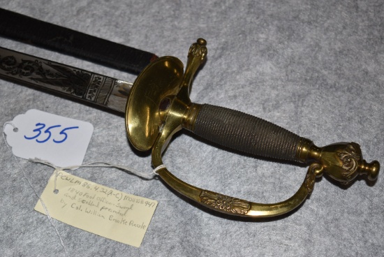 M1840 Foot Officer's sword and scabbard