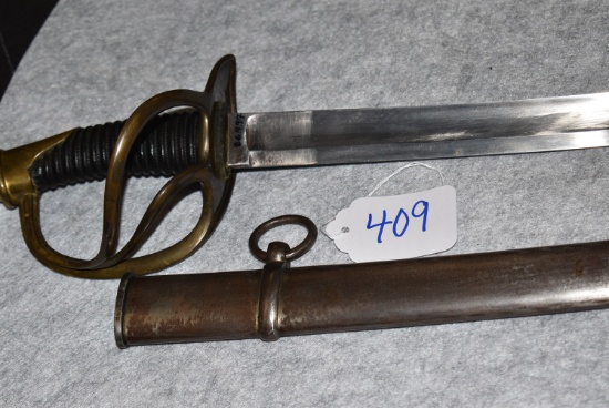 Model 1840 cavalry saber and scabbard