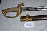 M1852 Naval Officer's sword and scabbard