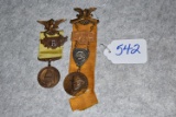 Pair of G.A.R. Encampment Badges