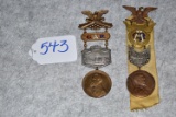 Pair of G.A.R. Encampment Badges