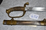 M1850 Foot Officer's sword and scabbard