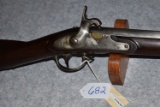 M1816 M. T. Wickham Flintlock Musket, converted to percussion. Cone in barrel alteration