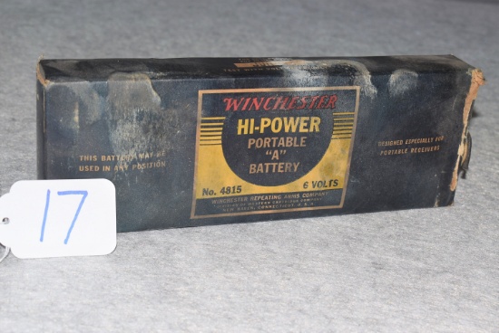 Winchester – No. 4815 Hi-Power Portable “A” Battery – Faded Color Label