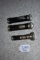 Grouping of 3 Winchester Flashlights – Two Have Corrugated Fiber Cases – Two Have Lanyards – All 3 H