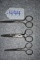 Grouping of 3 Winchester Scissors – 1st is No. 9116 5” Long Straight Scissors – 2nd is 4 ½” Long But