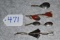 Grouping of 4 Winchester Spinner Lures – 1st is No. 9612 Fluted Spinner w/Feathers – 2nd is No. 9466