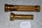 Pair of Winchester Flashlights – 1st is 9” Solid Bronze 3-Cell – 2nd is 6” Brass Cased “C” Cell w/Mi