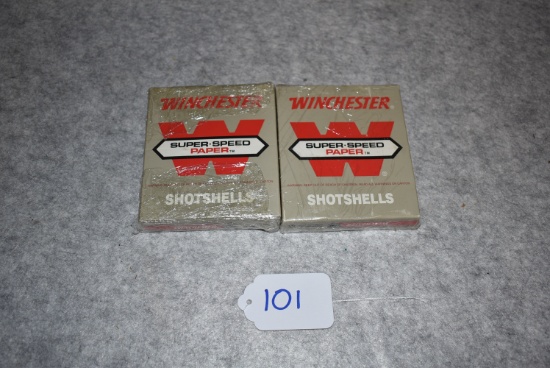 Pair of Winchester Super-Speed Paper Shotshells Packs – Both are Full, 10ct. 12ga. 2 ¾” 1 ¼ oz. – On