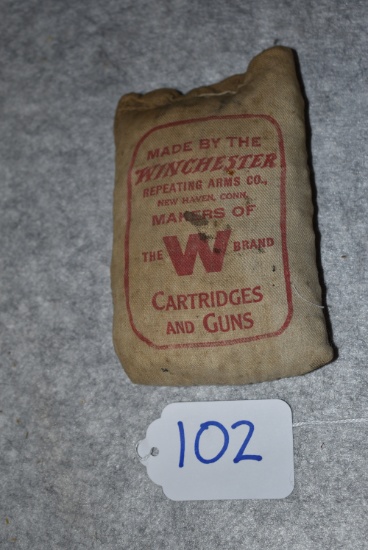 Rare Bag of Winchester Buck Shot – 5lb Bag – w/Red Letter “The W Brand Cartridges and Guns” Printed