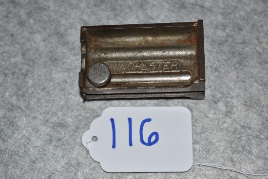 Winchester – No. 9770 Butt Gauge – Nickel Plated – Marked “U.S. Pat 2-28-11”