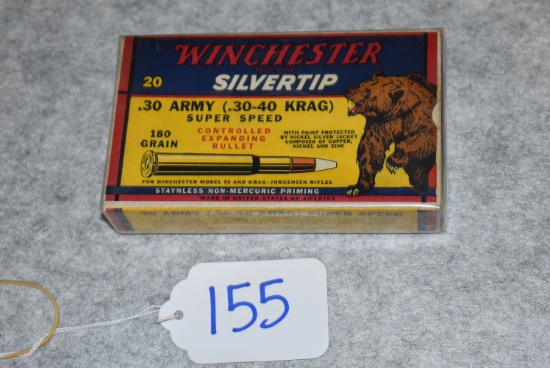 Winchester – Silvertip .30 Army (.30-40 Krag) Super Speed Cal. 180 Grain 20ct. Box of Ammo – w/Grizz