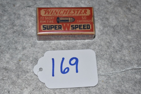 Winchester – Super Speed – 22 Short Rim Fire Cal. STAYNLESS 50ct. Box of Ammo – Full & Correct – WTO
