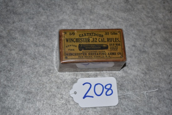 Winchester Repeating Arms Co. – .32 Winchester Cal. Solid Head Center Fire Cartridges for Winchester