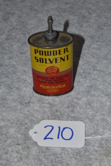 Remington/DuPont – 3 Fl. Oz. Can of Powder Solvent – Red & Yellow Color – Prepared by Remington Arms