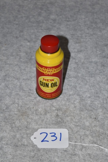 Winchester – “New Gun Oil” Aerosol Spray Can – Red & Yellow Cover – Appears Empty