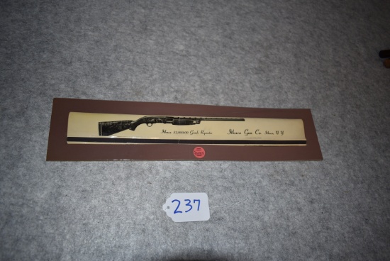16” Match Case Promoting Ithaca Gun Co. Ithaca, N.Y. “Ithaca $2,000.00 Grade Repeater” – Marked “Mat