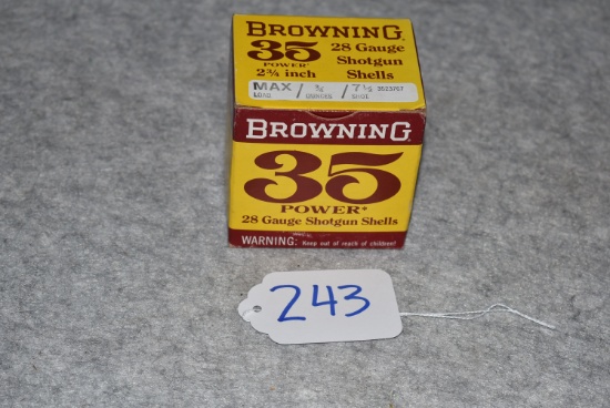 Browning – 35 Power 28ga. 2 ¾” Shotgun Shells – Max Load ¾ Oz. 7 ½ Shot 25ct. Box of Ammo – Full & C