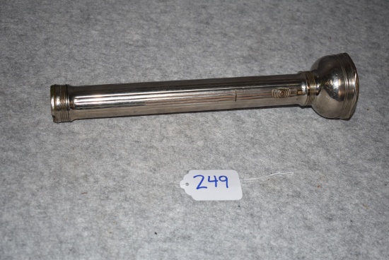 Winchester – 14 ½” Nickel Plated Flashlight – w/“Always Use Superseal Cells” Stamped on End Cap
