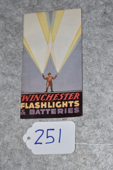 Winchester – Flashlight & Batteries Fold Out Brochure – In Very Good Condition
