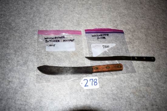 Pair of Winchester Knives – 1st is No. 7331 12” Slicing Knife – 2nd is No. 1015 12 ½” Butchering Kni