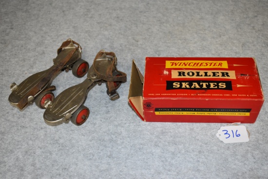Winchester – No. 3536 Single Ball Bearing Roller Skates – Bodies of Roller Skates are Good, Wheels A