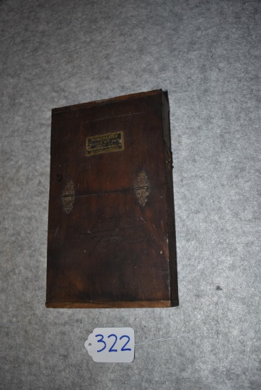 Winchester – Wooden Auger Bit Case – w/Brass Logo & Fixtures – Comes w/2 Winchester Marked No. 1210