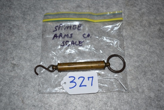 Savage Arms Corp. – 24lb. Brass Hanging Scale – Stamped “Chatillon USA” – 3 ½” Scale Body – 7” Overa