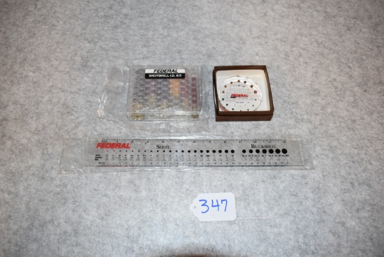 Lot of 3 Federal Promotional Items – 1st is 12” Plastic Ruler Displaying Shot & Buck Shot – 2nd is 3