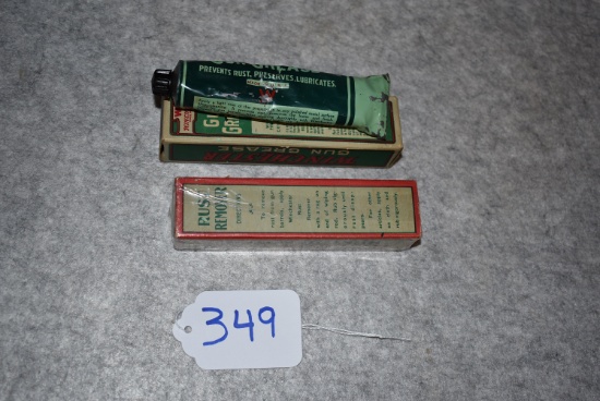 Winchester – 2oz. Tube of Gun Grease (Nearly Full) w/Correct Box & Winchester – Rust Remover 2oz. Tu