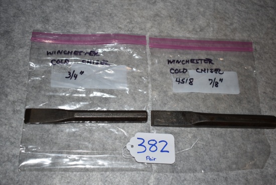 Pair of Winchester Cold Chisels – 1st is No. 4518 7/8” – 2nd Measures to 7/8” w/5/8” Shank