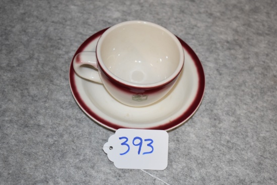 The Winchester Store – Coffee Cup & Saucer – Mfg. by Buffalo China U.S.A.