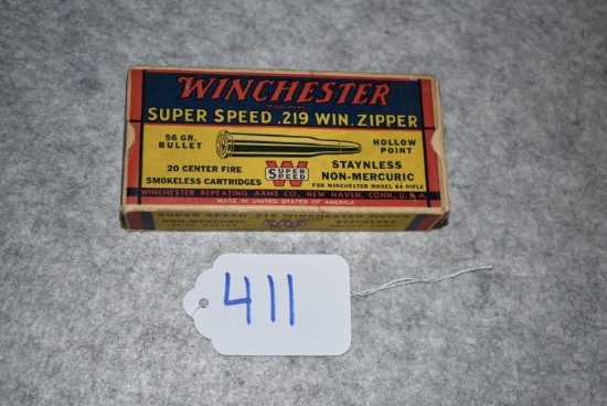 Winchester – Super Speed – 219 Win. Zipper Cal. 56 Gr. Hollow Point 20ct. Box of Ammo – K2191C