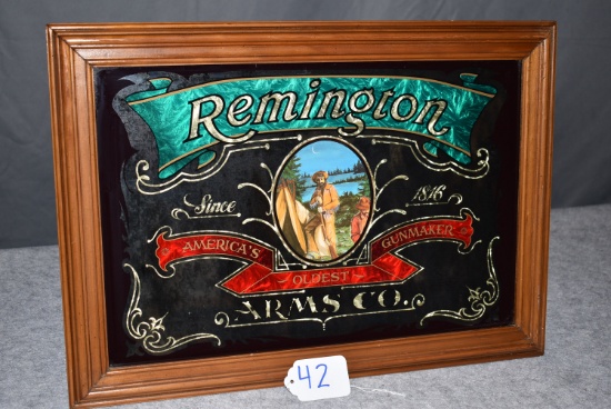 Remington Arms Co. – 15”x21” Wall Advertising – Americas Oldest Gunmaker Since 1816 – Features Mount