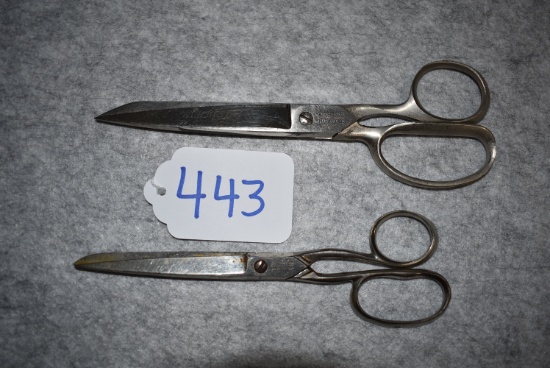 Pair of Winchester Straight Scissors – 1st is No. 9025 7 ½” Long – 2nd is 7” Long – Both w/Good Mark