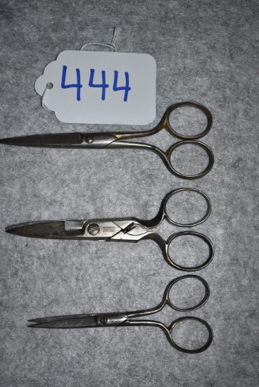 Grouping of 3 Winchester Scissors – 1st is No. 9116 5” Long Straight Scissors – 2nd is 4 ½” Long But