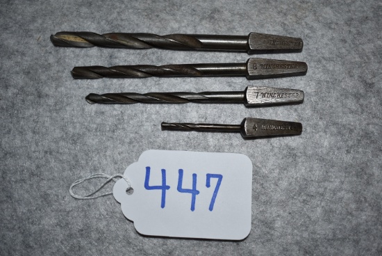 Grouping of Winchester Brace Drill Bits – Nos. 4, 7, 8, & 10 – All w/Good Markings